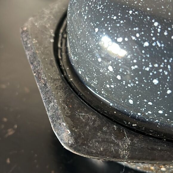 Small Enamelware Roaster black /white specs - Picture 11 of 12